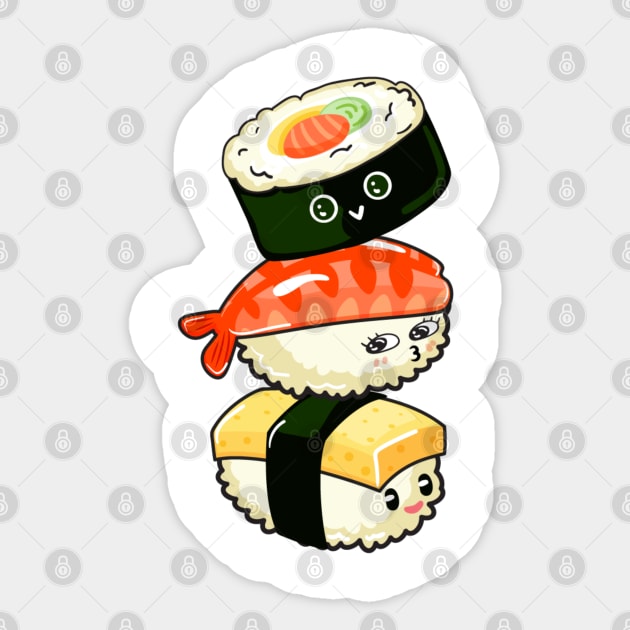 I love sushi Sticker by Screamingcat